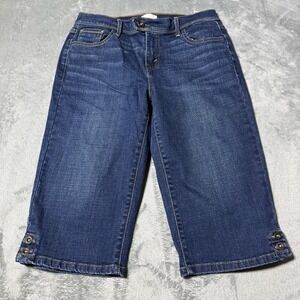 VTG Y2K Levi's 515 Skimmer Dark Wash Capri Jeans Womens 6 Retro‎ Indie